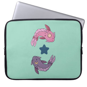 Sonne- und Mond-Koi-Fisch Himmelsfische-Kunst Laptopschutzhülle