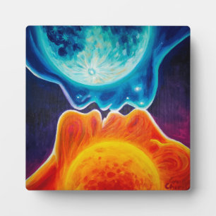 Sonne und Mond küssen Fotoplatte