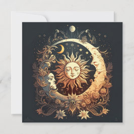Sonne und Mond Mitteilungskarte