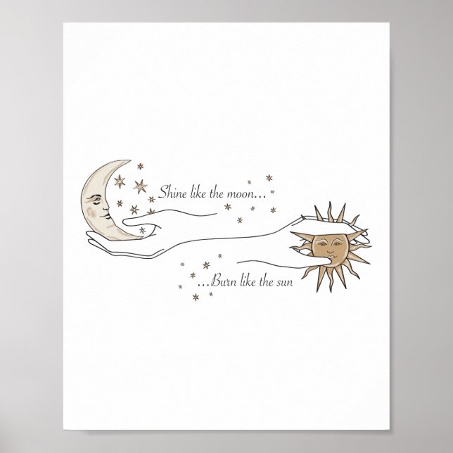 Sonne und Mond Poster (Vorne)