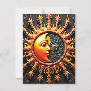 Sonne und Mond Postkarte