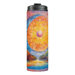 Sonne und Mond, psychedelische Träume, aborigine K Thermosbecher