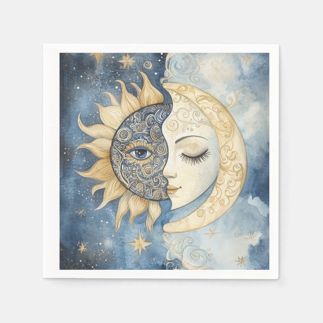 Sonne und Mond Serviette (Vorderseite)