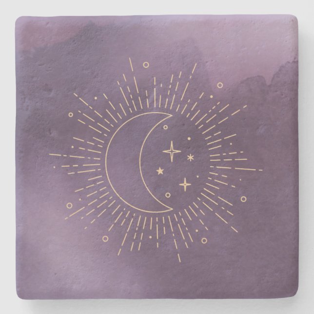 Sonne und Mond Steinuntersetzer (Vorderseite)