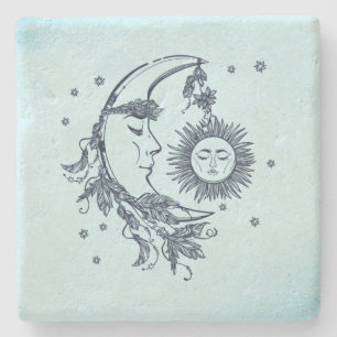 Sonne und Mond Steinuntersetzer