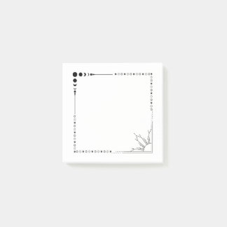 Sonne und Mond stellen ihre Post-it Klebezettel