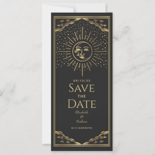 Sonne und Mond Tarot Save the Date Magnetkarte Magneteinladung