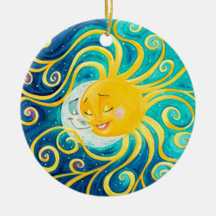 SONNE UND MOND UND STARTEN KUNSTBEREICHE KERAMIK ORNAMENT