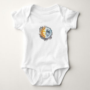Sonne und Mond verschmelzen zusammen Baby Strampler
