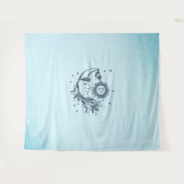 Sonne und Mond Wandteppich (Vorderseite (Horizontal))