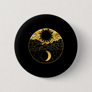 Sonne Und Mond Yin Yang Stern Himmelsmeditation Yo Button