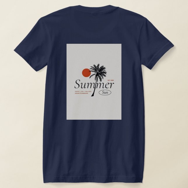 Sonne und Palmen T-Shirt (AblageHinten)