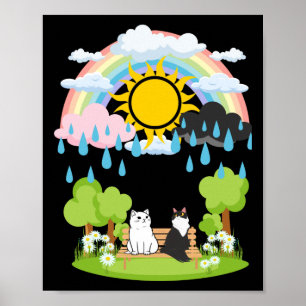 Sonne und Regen in einem Park der Wahl Poster