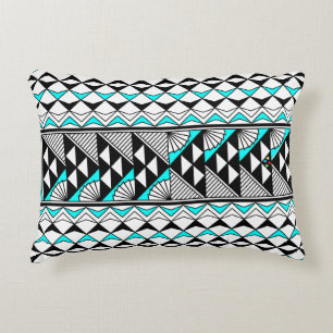 Sonne und Regen in Türkis Dekokissen