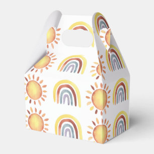 Sonne und Regenbogen Muster Geschenkschachtel