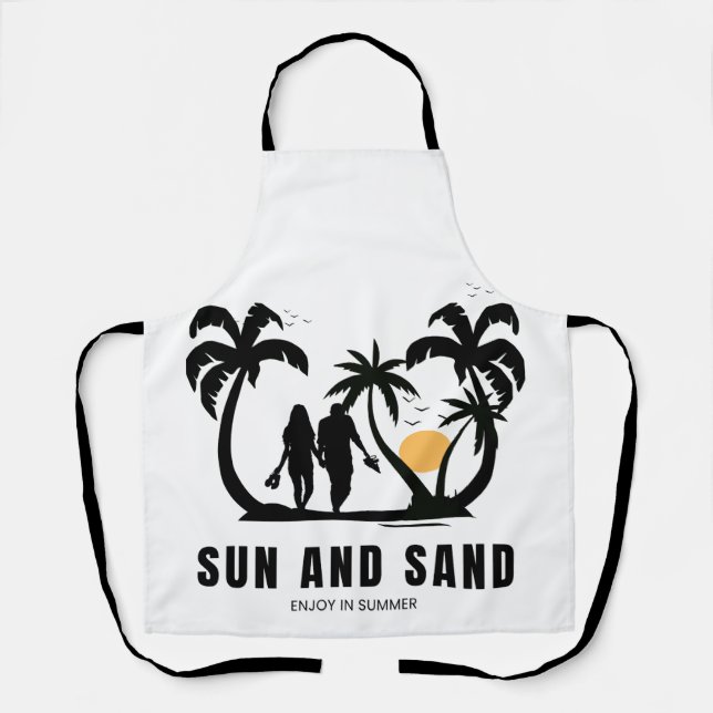 Sonne und Sand im Sommer Schürze (Vorderseite)