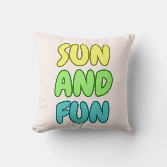 Sonne Und Spaß Kissen (Vorderseite)