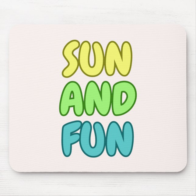 Sonne Und Spaß Mauspad (Vorne)