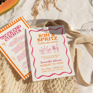 Sonne und Spritz Junggesellinnenabschied-Wochenend Einladung