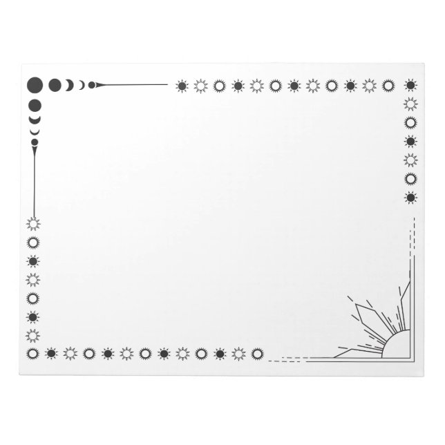 Sonne und Stimmung Notizblock (Vorderseite)