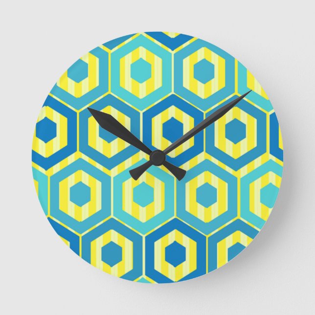 Sonne und Surf  Runde Wanduhr (Vorderseite)