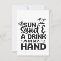 Sonne und Trinken in meiner Hand Funny Summer Vaca