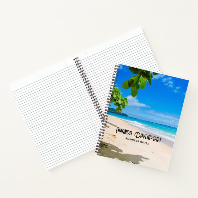 Sonne und tropischer Strand Notizbuch (Innenseite)