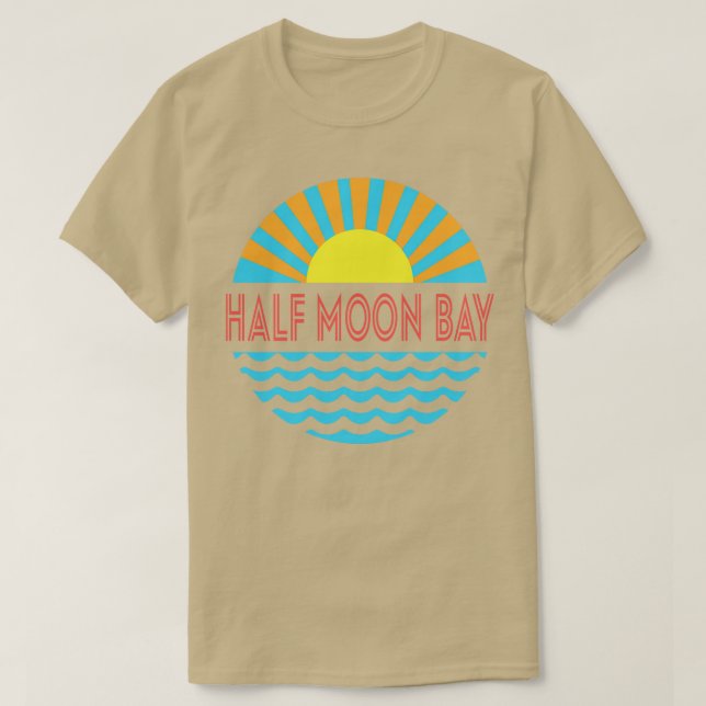 Sonne und Wellen auf halbem Mond Bay T-Shirt (Design vorne)