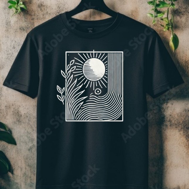Sonne und Wellen T-Shirt (Von Creator hochgeladen)