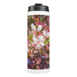 Sonne und Wolken Die Natur blüht Herz in Blume Thermosbecher