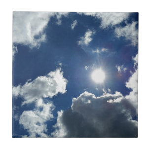 Sonne und Wolken Fliese