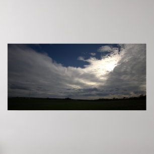 Sonne und Wolken Foto Poster