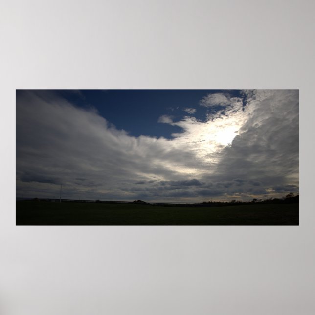 Sonne und Wolken Foto Poster (Vorne)