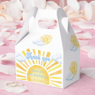 Sonne und Wolken Geburtstagsfeier Geschenkschachtel