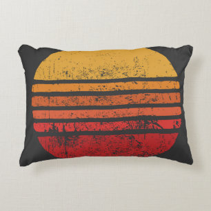 SONNE Vintage Grunge Kreis Illustrationenvintage, Dekokissen