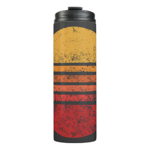 SONNE Vintage Grunge Kreis Illustrationenvintage, Thermosbecher