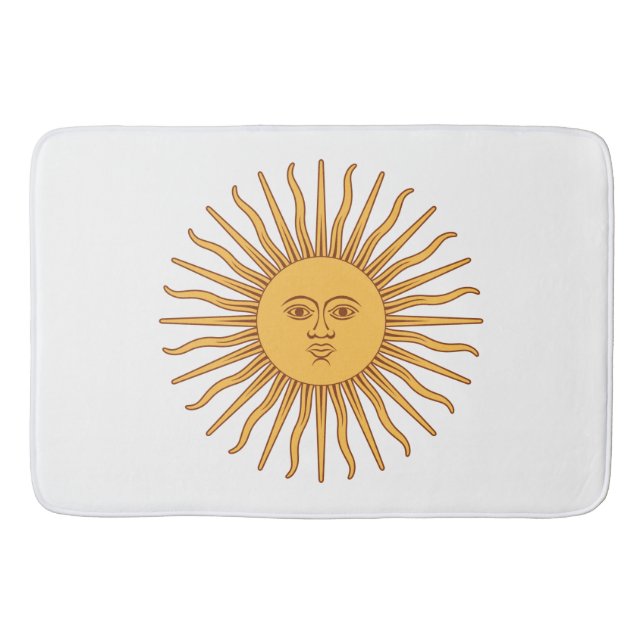 Sonne vom Mai (Argentinische Sonne) Bath Mat Badematte (Vorderseite)