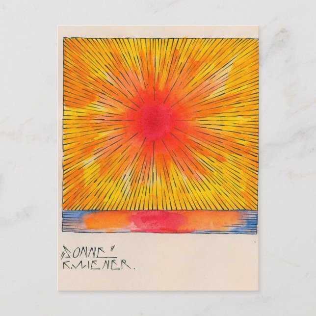 Sonne von Karl Dackel Postkarte (Vorderseite)