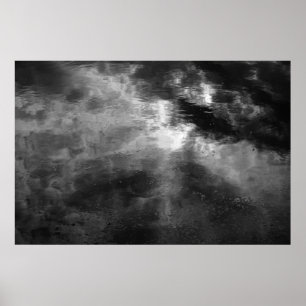 Sonne, Wolken, Wasser und Duckweed. Poster