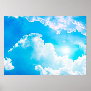 Sonne zwischen Wolken Poster