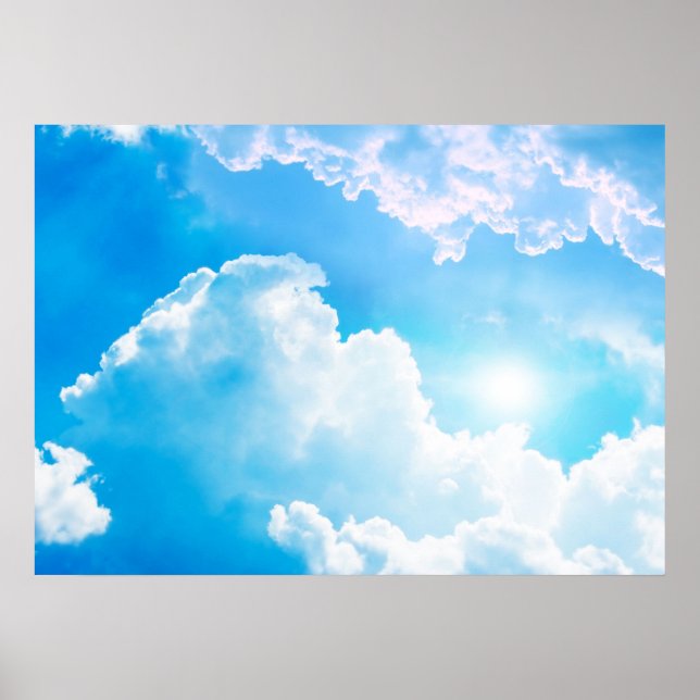 Sonne zwischen Wolken Poster (Vorne)