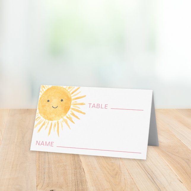 Sonnen-Baby-Party Platzkarte (Von Creator hochgeladen)