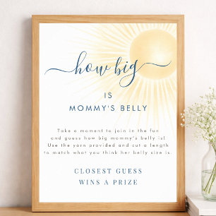 Sonnen-Baby-Party Wie groß ist Mamas Bauch Schild