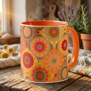 Sonnen-Becher mit Blumenmuster-Design Kaffeetasse