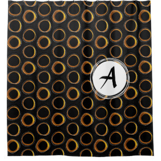 Sonnen Finsternis mid_-_Century Modern Black & Duschvorhang