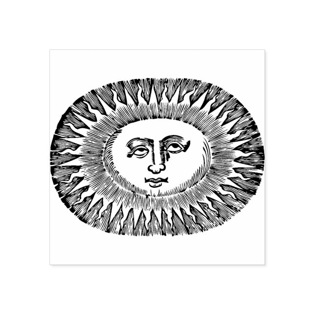 Sonnen Gesicht Gummistempel (Prägung)