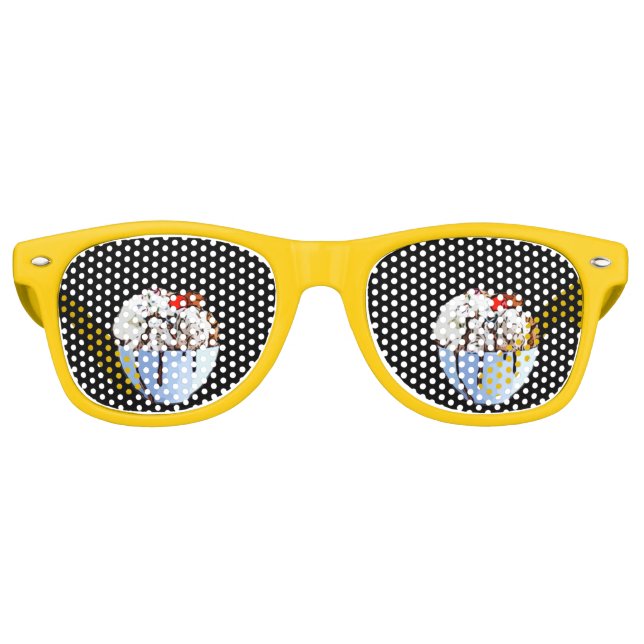 Sonnen in einer Schüssel Partybrille (Vorderseite)