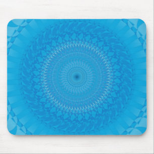 Sonnen-Mandala Hellblau Mousepad