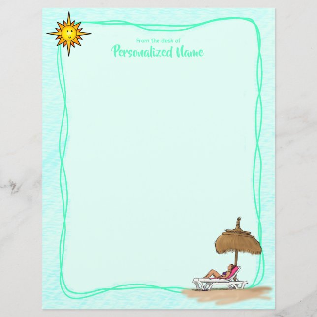 Sonnen-, Sand- und Serenity-Papier (Vorderseite)