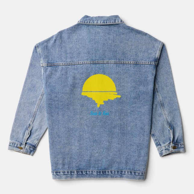 Sonnen Sommerpause  Jeansjacke (Rückseite)